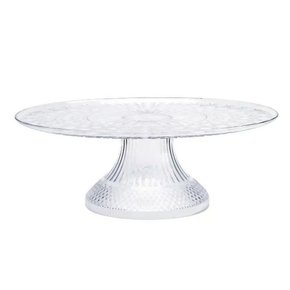 Boleira Lapidada Cristal Luxo Transparente 30cm