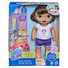 Boneca Baby Alive Roller Skate Morena Hasbro