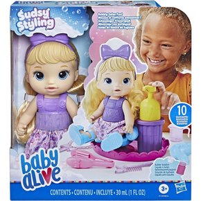 Boneca Baby Alive Sudsy Styling Loira Hasbro