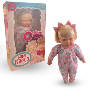 Boneca Baby Bileca Frases Loira Nova Toys