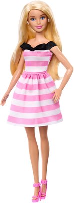 Boneca Barbie Fantasy Vestido Listrado 65th Mattel