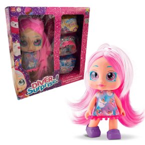 Boneca Diver Surprise Acessórios Cabelo Rosa Divertoys