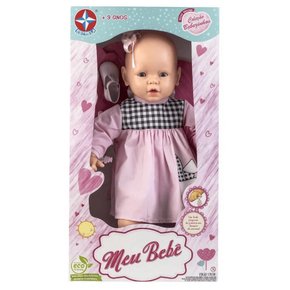 Boneca Meu Bebê Veste Rosa Estrela