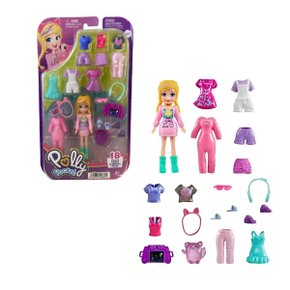 Boneca Polly Pocket Conjunto De Looks Loira Mattel