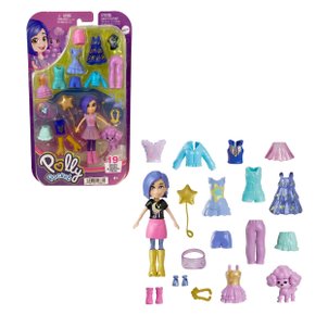 Boneca Polly Pocket Conjunto De Looks Roxo Mattel