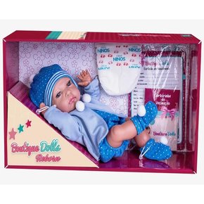 Boneco Bebê Boutique Dolls Reborn Menino Super Toys