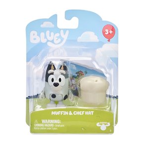 Boneco Colecionável Bluey 6cm Muffin & Chef Hat