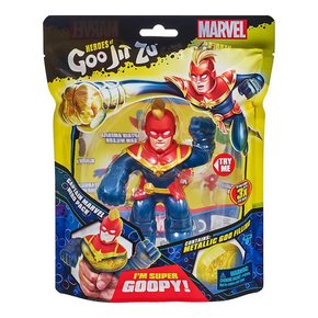 Boneco Herói Elástico Goo Jit Zu Capitão Marvel Sunny