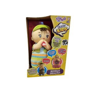 Boneco Menino de Pelúcia Com Som e Oração Toyng