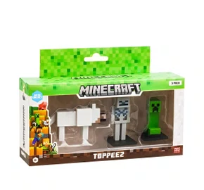 Boneco Minecraft Figure 3 Pack Lobo, Esqueleto e Creeper