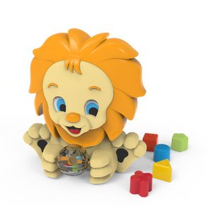 Brinquedo Amigo Leão Juba Amarela Calesita