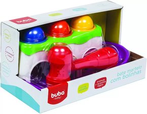 Brinquedo Bate Martelo com Bolinhas Buba