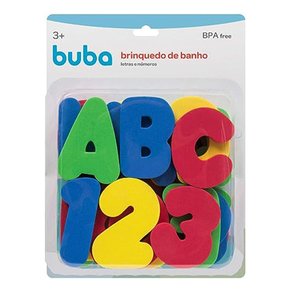Brinquedo de Banho Baby Letras e Números Buba