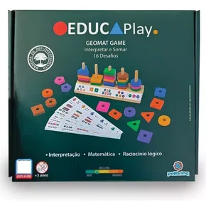 Brinquedo de Madeira Geomat Game Polibrinq