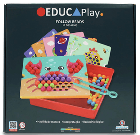 Brinquedo Educativo Follow Beads 12 Desafios Polibrinq