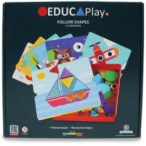 Brinquedo Educativo Follows Shapes 12 Desafios Polibrinq