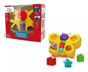 Brinquedo Encaixa Borboleta Espoleta Amarela Calesita