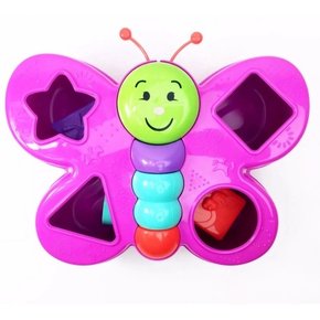 Brinquedo Encaixa Borboleta Espoleta Rosa Calesita