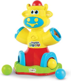 Brinquedo Infantil Vaquinha Muuu Amarelo Maral