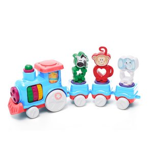 Brinquedo Zoo Trem Azul Calesita