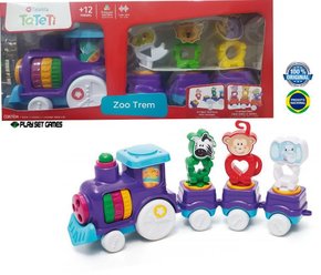 Brinquedo Zoo Trem Roxo Calesita