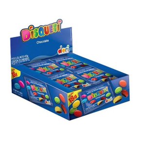 Caixa de Confeito Disqueti Chocolate C/24 Unidades 432g Dori