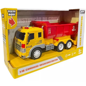 Caminhão De Fricção Mega Construtor Basculante Zippy