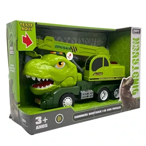 Caminhão Dinotruck Tiranossauro Fricção C/ Som Zippy