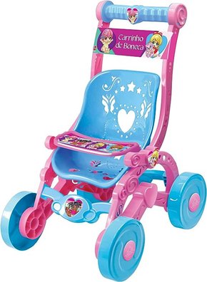 Carrinho de Bonecas Infantil Rosa de Passeio