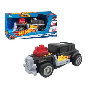 Carro Hot Wheels Hot Rod Preto Com Luz e Som Multikids