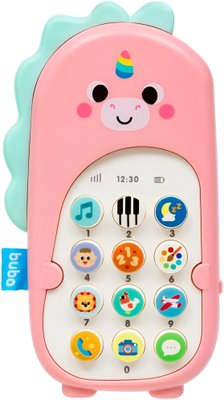 Celular Infantil Bilíngue Unicórnio Rosa Buba