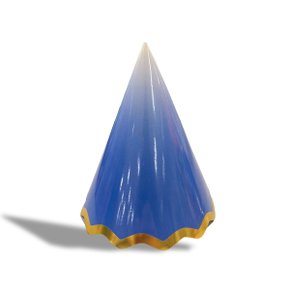 Chapéu De Aniversário Azul Borda Dourada C/8 Unidades Silver Festas