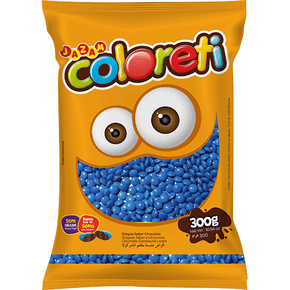 Confete de Chocolate Coloreti Azul 300g Jazam