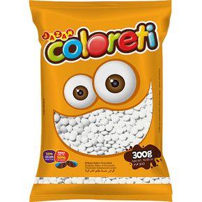 Confete de Chocolate Coloreti Branco 300g Jazam