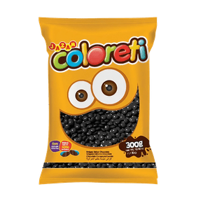 Confete de Chocolate Coloreti Preto 300g Jazam