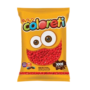 Confete de Chocolate Coloreti Vermelho 300g Jazam