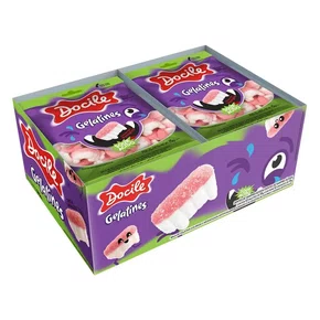 Bala Gelatines Mini Dentes de Vampiro Cítrico C/12 Unidades 180g Docile Bala Gelatines Mini Dentes de Vampiro Cítrico C/12 Unidades 180g Docile