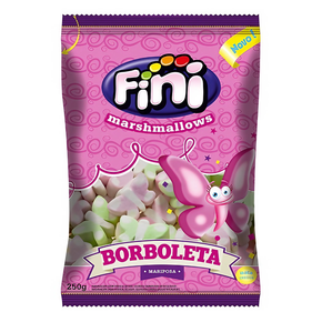 Marshmallow Borboleta Colorida Nata 250g Fini