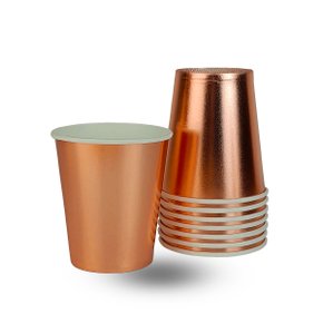 Copo De Papel Liso Bronze C/10 Unidades Silver Festas