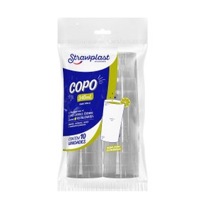 Copo Long Drink Cristal 340ml Strawplast C/10 Unidades