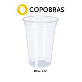 Copo Plástico Transparente 400ml C/50 Copobras Copo Plástico Transparente 400ml C/50 Copobras