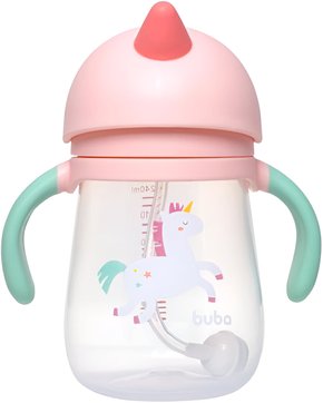 Copo Treinamento Magic Unicórnio Canudo Silicone Buba