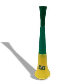 Corneta Vuvuzela 28cm Verde e Amarelo Brasil