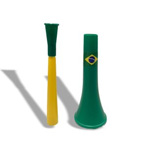 Corneta Vuvuzela 42cm Verde e Amarelo Brasil