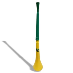 Corneta Vuvuzela 62cm Verde e Amarelo Brasil