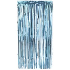 Cortina Metalizada Azul Claro Make+