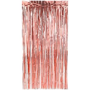 Cortina Metalizada Rosê Gold Silver Festas