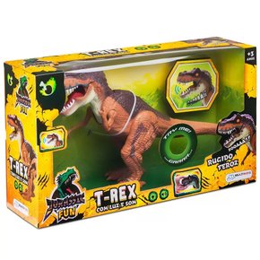 Dinossauro Jurassic Fun T-Rex com Luz e Som Multikids