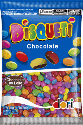 Disqueti Confeito De Chocolate 500g Dori