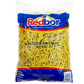 Elástico Amarelo Redbor N°18 Com 1200 Unidades